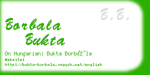 borbala bukta business card